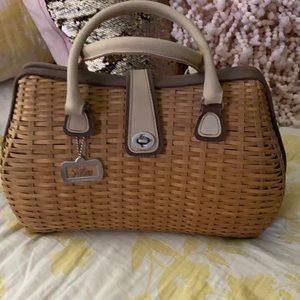 Longaberger Sisters Clam Satchel Purse RARE FIND
